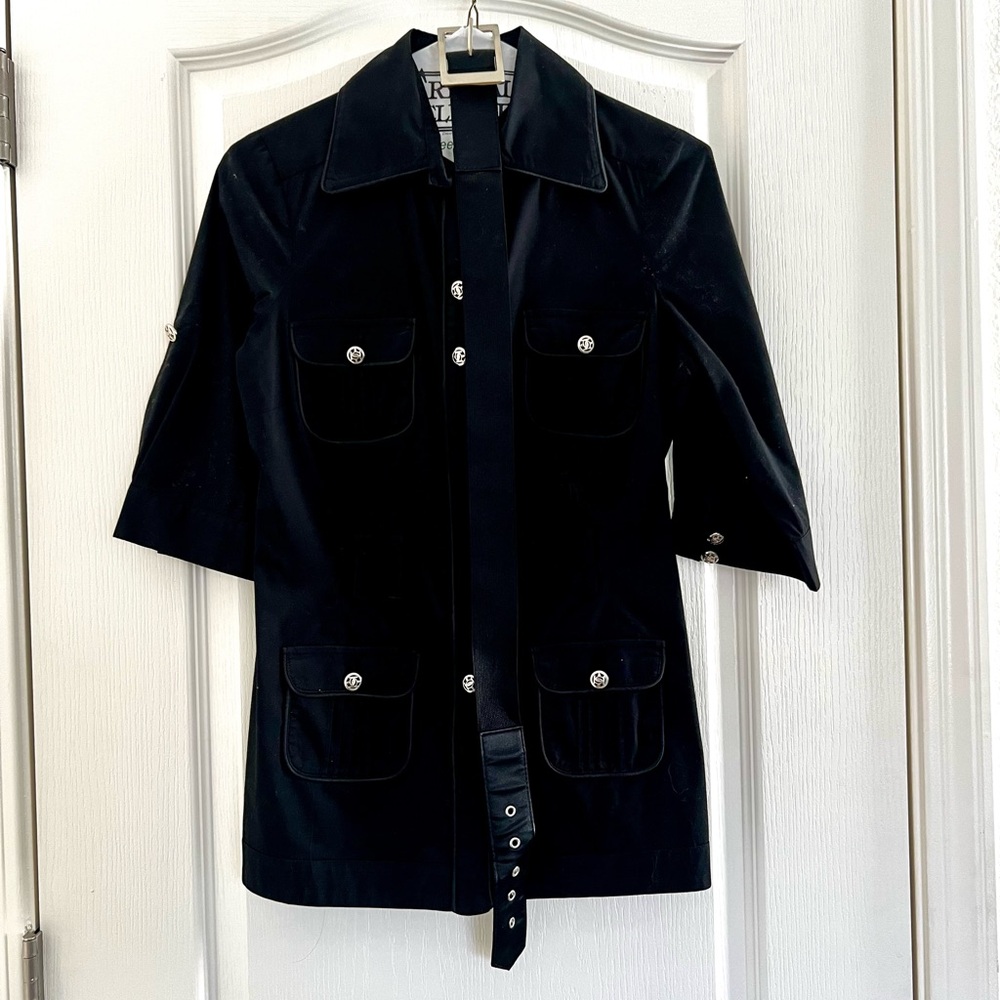 Vintage Bebe Black Shacket Structured Design
